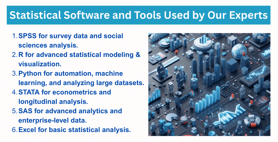 Statistical Software and Tools Used by Our Experts